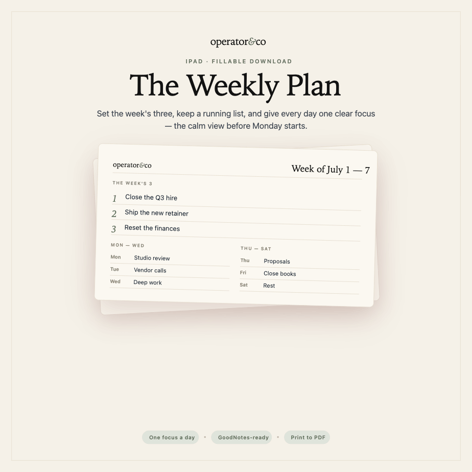 Weekly Digital Planner