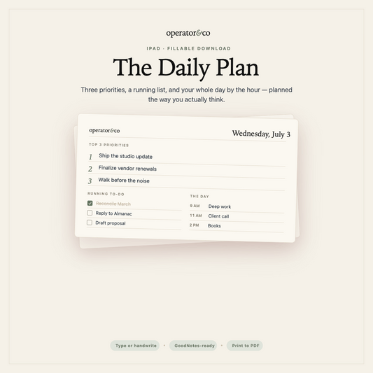 Downloadable Daily Planner